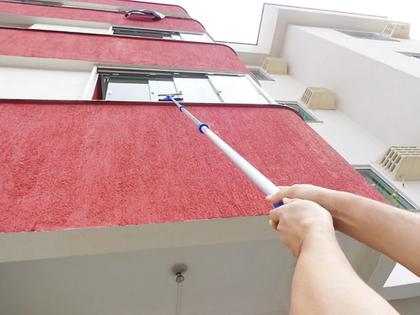 Imagem de Rodo Limpa Vidros Com Cabo Extensor Telescópico 9 Mts Para Janelas Altas