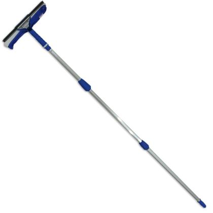 Imagem de Rodo Limpa Vidros Com Cabo Extensor Telescópico 9 Mts Para Janelas Altas