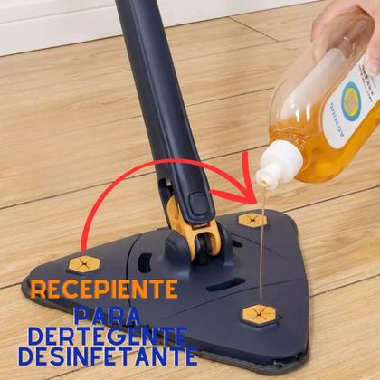 Imagem de Rodo Mágico Mop Giratório Esfregão Triangular Para Limpeza