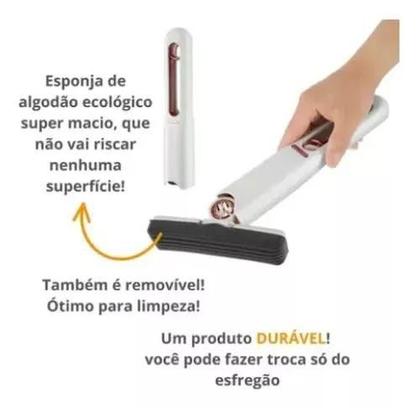 Imagem de Rodo Mini Mop Esfregão Limpeza Dobrável Portátil Multiuso Ajustável Mágico Seca Rodinho Pia Multiuso