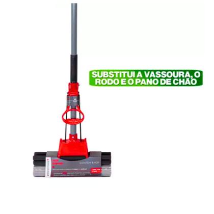 Imagem de Rodo Mop Esponja Vassoura Magica c/ Cabo Flexivel Powermaid 27cm