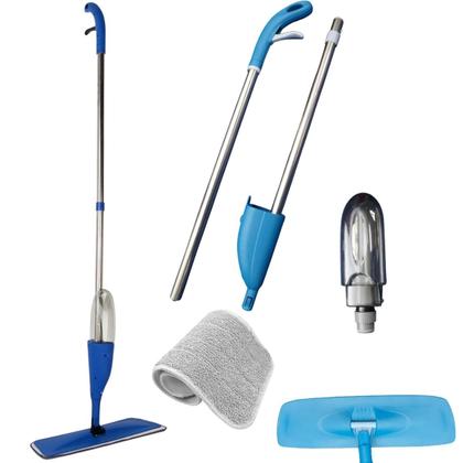 Imagem de Rodo Mop Spray com Reservatório 360º Microfibra Cabo Inox Rodo Esfregão Limpeza