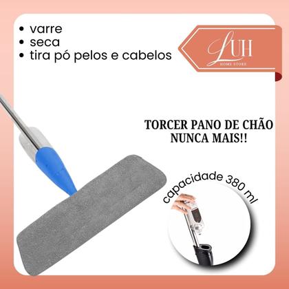 Imagem de Rodo Mop Spray com Reservatório 360º Microfibra Cabo Inox Rodo Esfregão Limpeza