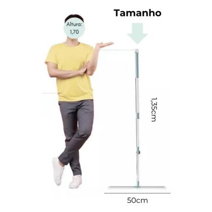 Imagem de Rodo Mop Vassoura de Silicone Mágica Giratório com Cabo Extensor Ideal para Limpeza de Piso, Vidro e Azulejos