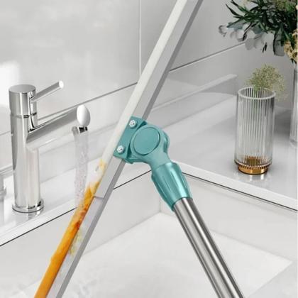 Imagem de Rodo Mop Vassoura de Silicone Mágica Giratório com Cabo Extensor Ideal para Limpeza de Piso, Vidro e Azulejos