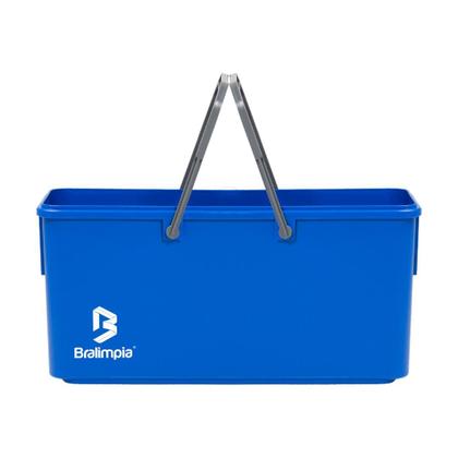 Imagem de Rodo Twister 45cm + Balde Com Tampa Retangular 25l Bralimpia