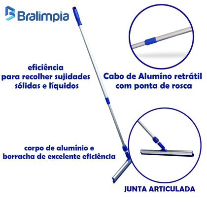 Imagem de Rodo Twister 45cm + Balde Com Tampa Retangular 25l Bralimpia