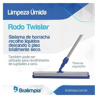 Imagem de Rodo twister 45cm com cabo 1,40 mts bralimpia rt451