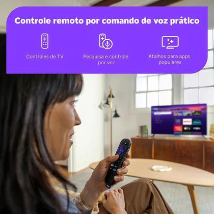 Imagem de Roku Streaming Stick 2025, para TV HD e Full HD, com Controle por Voz, 3840BR