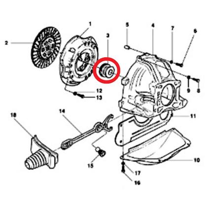 Imagem de Rolamento colar do garfo embreagem gm a10 a20 a40 c10 c14 c20 d40 d10 d20 d40 veraneio silverado gmc 3500 6100 6150 