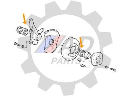 Imagem de Rolamento de Roda Dianteira HYUNDAI Accent de1994 até 1999