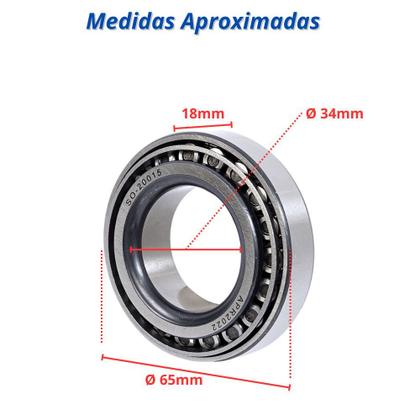 Imagem de Rolamento De Roda Dianteiro Hyundai H100 2.4 2.5 Int. Ext.
