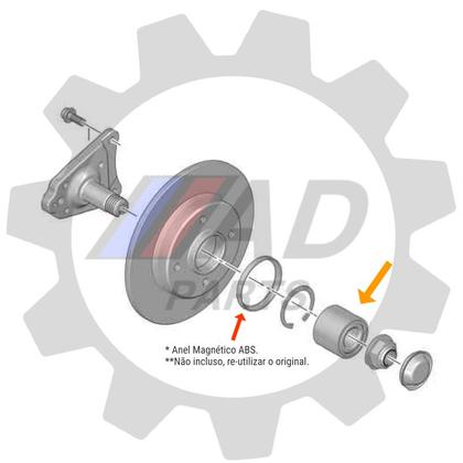 Imagem de Rolamento de Roda Traseira PEUGEOT 2008 2015 até 2024