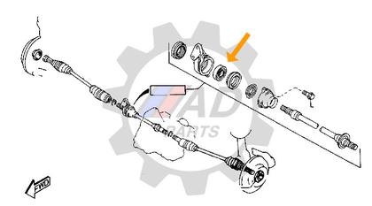 Imagem de Rolamento de Suporte Semi Eixo MAZDA Protege 1991 até 2001