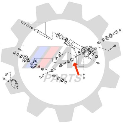 Imagem de Rolamento Diferencial Dianteiro Nissan Frontier 2017 até 2023