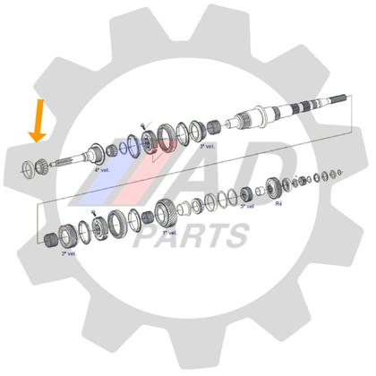 Imagem de Rolamento eixo piloto Cambio GM S10 de 2001 até 2012