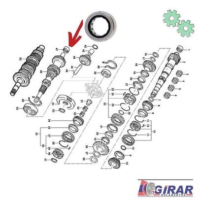 Imagem de Rolamento Eixo Piloto Cobalt Onix Spin F558683 27x47x19 Orig