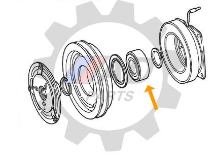 Imagem de Rolamento Polia Ar Condicionado TOYOTA Yaris 2019 até 2022 Denso