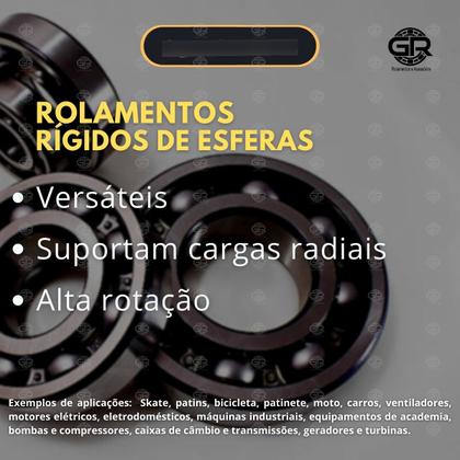 Imagem de Rolamento Rigido de Esferas 6206 ZZ - 30x62X16