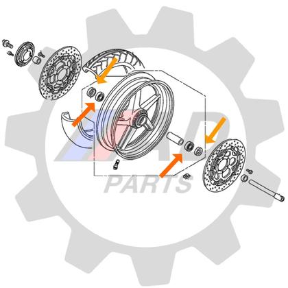 Imagem de Rolamento Roda Dianteira KAWASAKI Z800 Kit