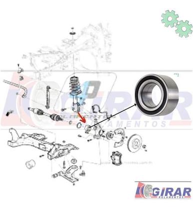 Imagem de Rolamento Roda Dianteira Onix, Prisma, Cobalt, Tracker C/abs