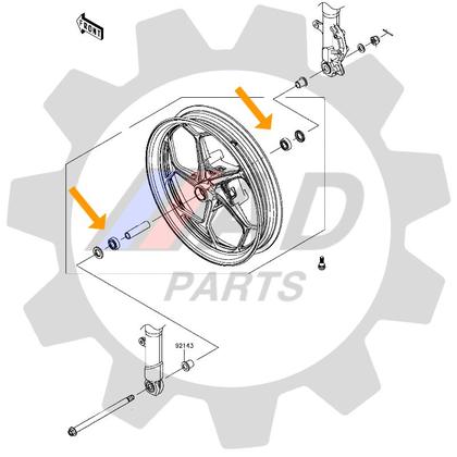 Imagem de Rolamento Roda Dianteira YAMAHA YZF R6 2006 até 2016