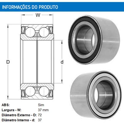 Imagem de Rolamento Roda Dianteiro Clio Megane Logan Sandero com ABS