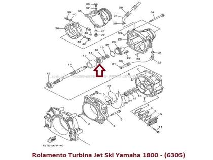 Imagem de Rolamento Turbina Jet Ski Yamaha 1800 - (6305)