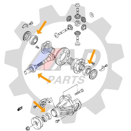 Imagem de Rolamentos Diferencial Traseiro Ford Mustang V8 de 2005 até 2014