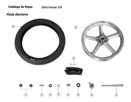 Imagem de Rolamentos Roda Dianteira Dafra Kansas 150 (2 peças)