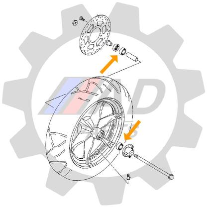 Imagem de Rolamentos Roda Dianteira Dafra Smart