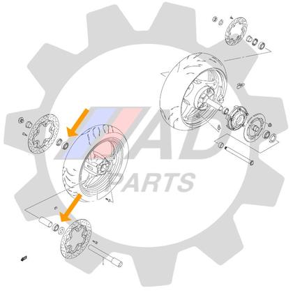 Imagem de Rolamentos Roda Dianteira SUZUKI GSX-R 1100