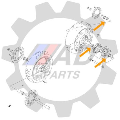 Imagem de Rolamentos Roda Traseira BMW F800R