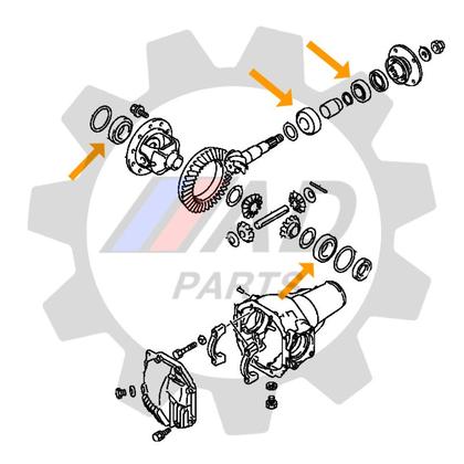 Imagem de RolamentosDiferencial Dianteiro MITSUBISHI Pajero Full 2000 até 2006
