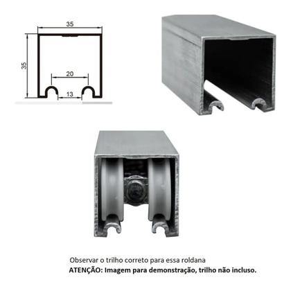 Imagem de Roldana 4 Rodas Côncava Rolamento 28mm (12un)