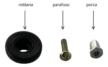Imagem de Roldana Box 23mm Com Cavalete Acrilico Abrigo Pia Kit 4 Pcs