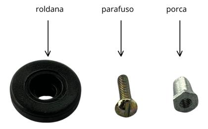 Imagem de Roldana Box 23mm Com Cavalete Acrilico Abrigo Pia Kit 4 Pcs