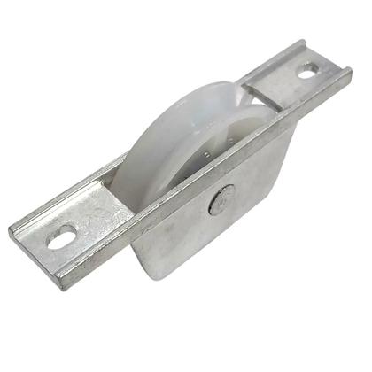 Imagem de Roldana de Nylon em V de 2.1/2" 60mm com Cavalete de Alumínio