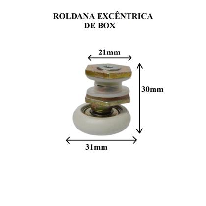 Imagem de Roldana Excentrica Porta Box E Janela Vidro Temperado 10pçs