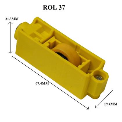 Imagem de Roldana Simples Para Porta e Janela Alumínio ROL37 Linha Suprema 40kg - Kit 2 Pçs