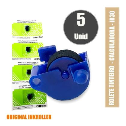 Imagem de Roletes entintados ir30 com 05 unidades para calculadora de mesa sharp elgin