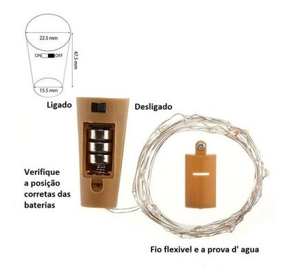 Imagem de Rolha Fio De Luz De Fada 20 Leds 2 Metros