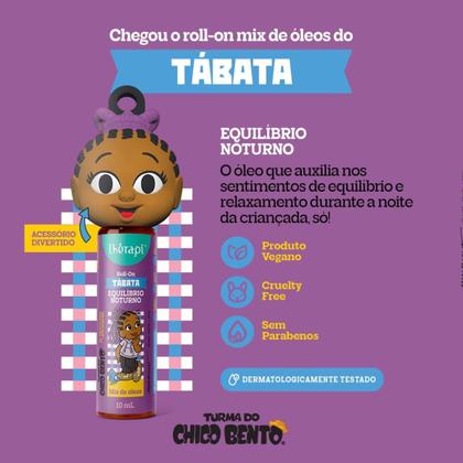 Imagem de Roll-on kids oleos essencial tábata equilíbrio noturno sonequita turma chico bento therapi 10ml