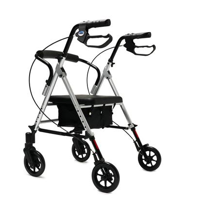 Imagem de Rollator Lumex Set n' Go prateado com altura ajustável