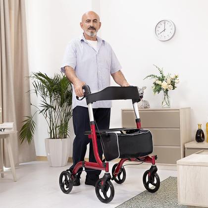 Imagem de Rollator Walker Heaconnex dobrável com assento e rodas de 8 polegadas