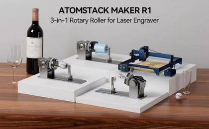 Imagem de Roller Giratório Atomstack R1 Gravadora Laser Anel Copo Bola