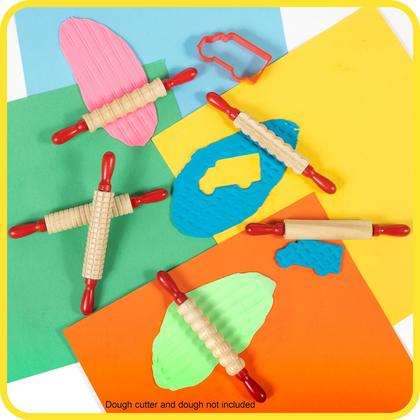 Imagem de Rolling Pins READY 2 LEARN Mini conjunto de 6 em madeira texturizada