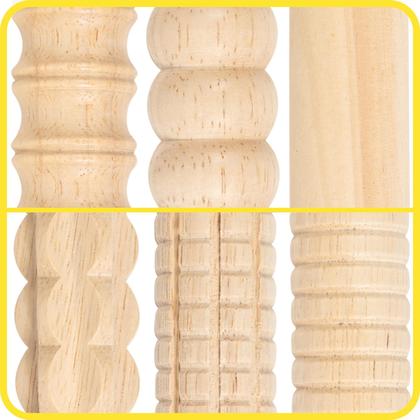 Imagem de Rolling Pins READY 2 LEARN Mini conjunto de 6 em madeira texturizada