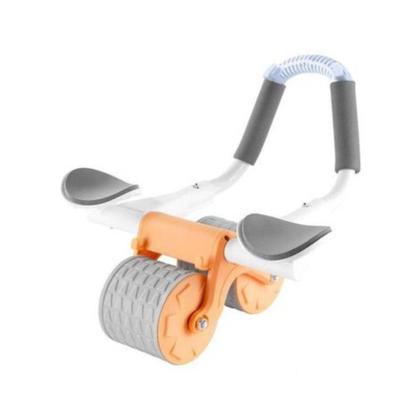 Imagem de Rolo Abdominal de Rodas Duplas com Apoio para Cotovelos e Mini Tapete Treino Completo