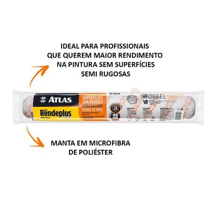 Imagem de Rolo Big Rende Plus Pintura Parede Rende 3xmais Atlas 46cm